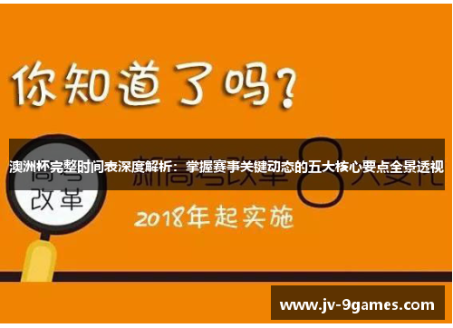 澳洲杯完整时间表深度解析：掌握赛事关键动态的五大核心要点全景透视